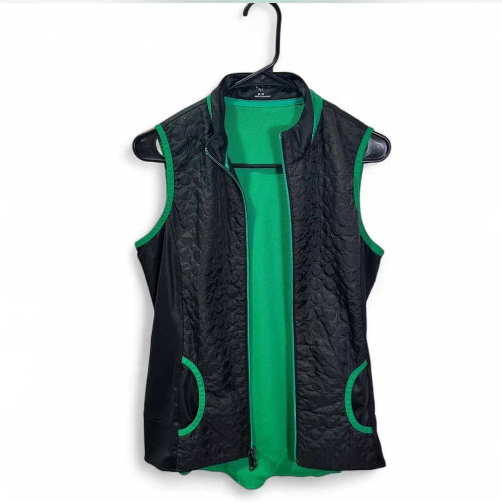 EP Pro Black and Green Quilted Vest